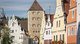 Blick auf das Amerbacher Tor in der Wallfahrtstraße.