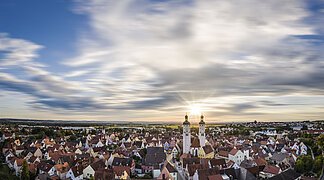Luftbild der Stadt Wemding