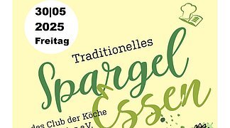 Spargelessen

Wann? Freitag, 30. Mai 2025, ab 18:00 Uhr
Wo? Meerfäulein / Bräuhaussaal
Wer? Club der Köche Donau-Ries e.V.

Es gibt frischen Spargel mit leckeren Beilagen und passenden Getränken.

Reservierung erforderlich!
Kontakt und Preise auf Anfrage.

Wir freuen uns auf euch!