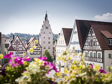 Altstadt Monheim Aussicht aus dem Rathaus