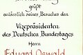 Begrüßung Vizepräsident des Deutschen Bundestages