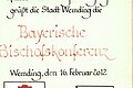 Dokument Begrüßung Bayerische Bischofskonferenz 2012