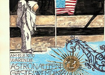 Zeichnung Astronauten Gasthof zur Sonne Zeichnung Astronauten Gasthof zur Sonne